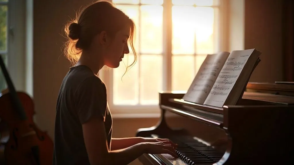 A vibrant studio filled with musical equipment and instruments